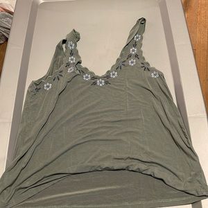 super soft green tank top